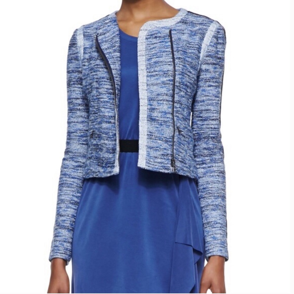 BCBG Blue Tweed Jacket